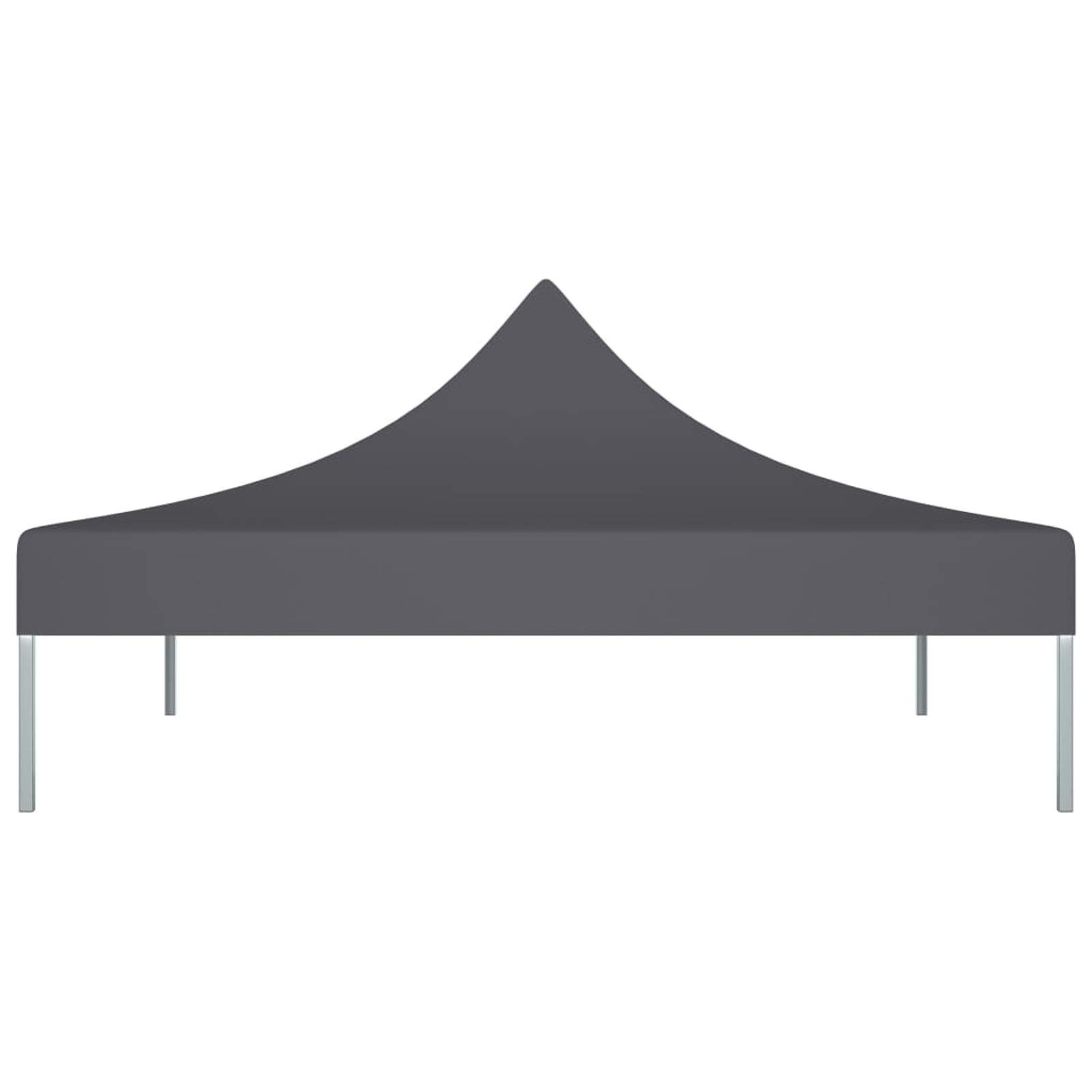 Techo de carpa para fiestas Toldo de repuesto para exteriores Gazebo Cubierta superior de pabellón resistente al agua y a los rayos UV, Estructura de carpa no incluida, 2x2 m, 270 g/m², Antracita
