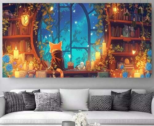 Broderie Diamant Chat Mignon XXL 70x210 Oubliez le Stress avec ce Grand Kit Complet Artisanat
