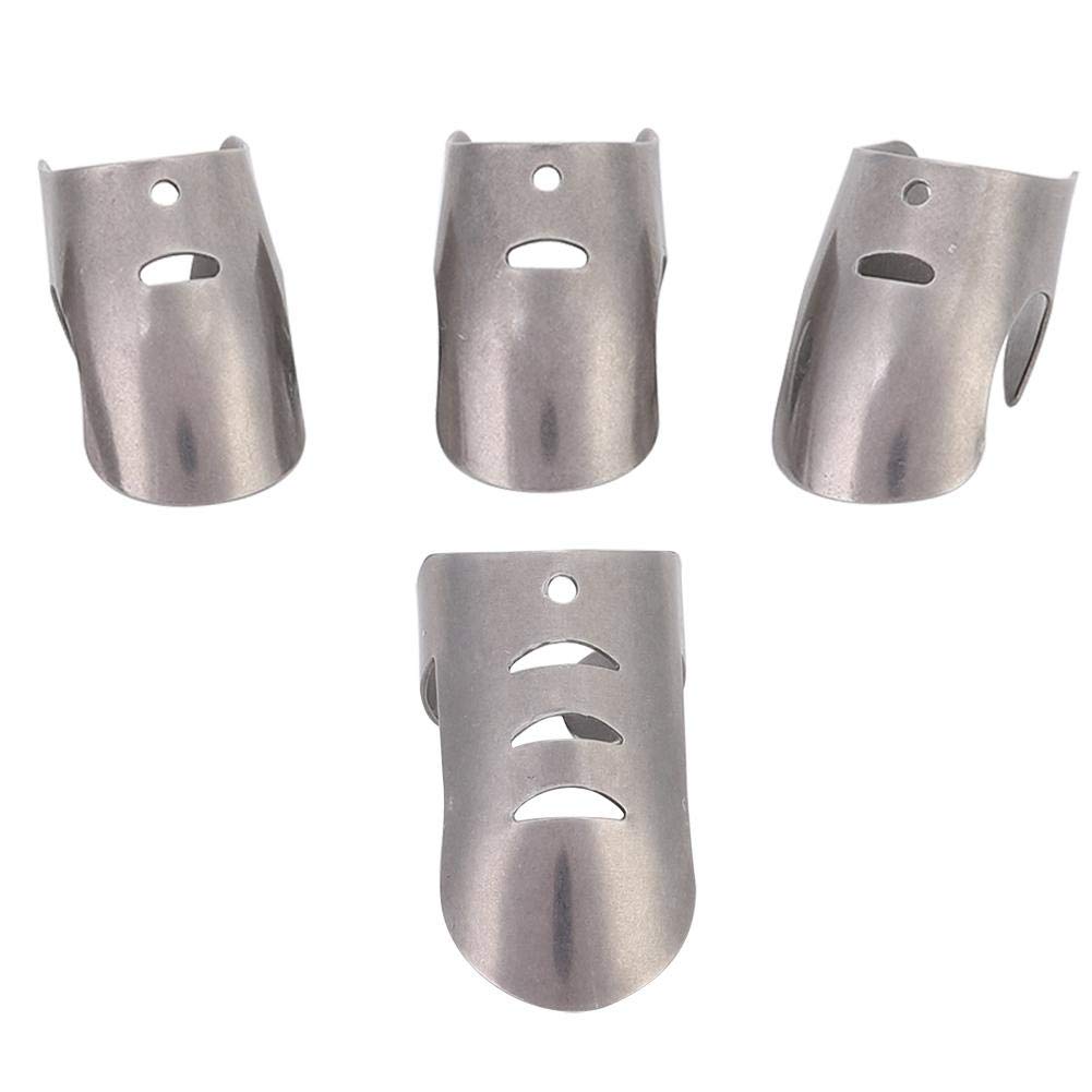 Protector Profesional Para El Dedo De Acero Inoxidable De Acero Inoxidable, 4 Unidades