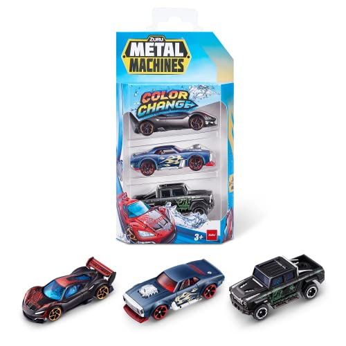 Metal Machines Color Change Car Series 4, Collectible Race Car Toys, Die-Cast Cars, (6 Pack), Styles May Vary, Mailer Box - Image 2