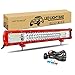 SKYWORLD Barra led 4x4, 52cm 288W Barra de Luz de Trabajo Rojo Spot Flood Combo Beam Faro Led Foco Led con Rocker Switch kit de arnés de cableado para Coche Tractor Camino Atvs Utvs 12V 24V