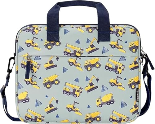 Choco Mocha 12.5 Zoll Kinder Tablet Tasche Tablet Tasche Hülle für Fire HD 10 8 Fire 10 8 iPad Kids Tablet Bag Auto-grau