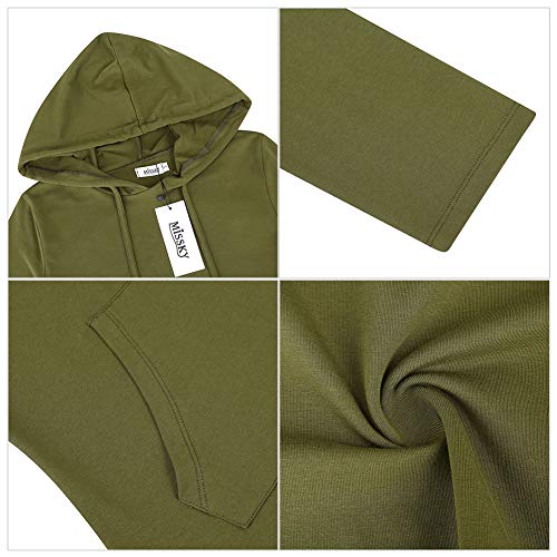 MISSKY Women's Casual Pocket Slim Pullover Maxi Hoodie Dress4