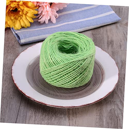 Cuerda de yute natural verde fruta de 2 piezas para proyectos creativos 5
