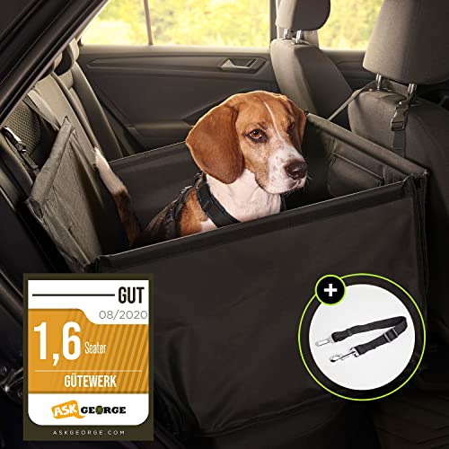 Hundesitz Auto Hunde Autositz kleine Hunde Hundeautositz mit Gurt Hundekorb fürs Auto Sitz Rücksitzbank Rücksitz hinten box Hund klein dog car seat Autohundesitz faltbare Hundesitze Hundetransport
