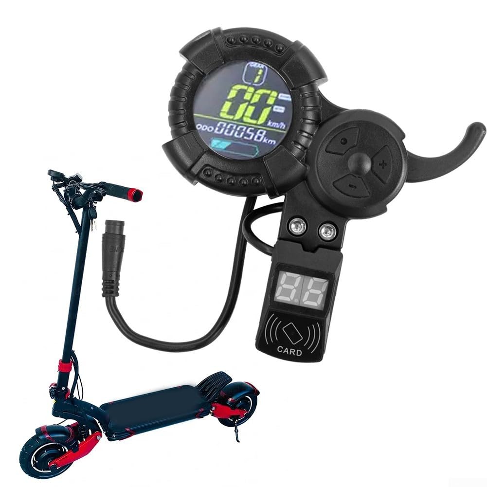 SPORTARC Display per strumenti scooter elettrico, 6 pin, acceleratore a pollice, display LCD, acceleratore per VSETT per ZERO 10 8X 10X Z8PRO