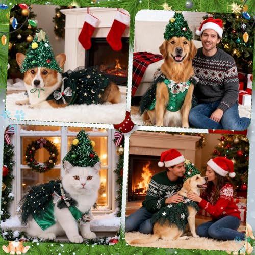 Disfraz de Árbol de Navidad para Perro XL Huhumy miniatura 6