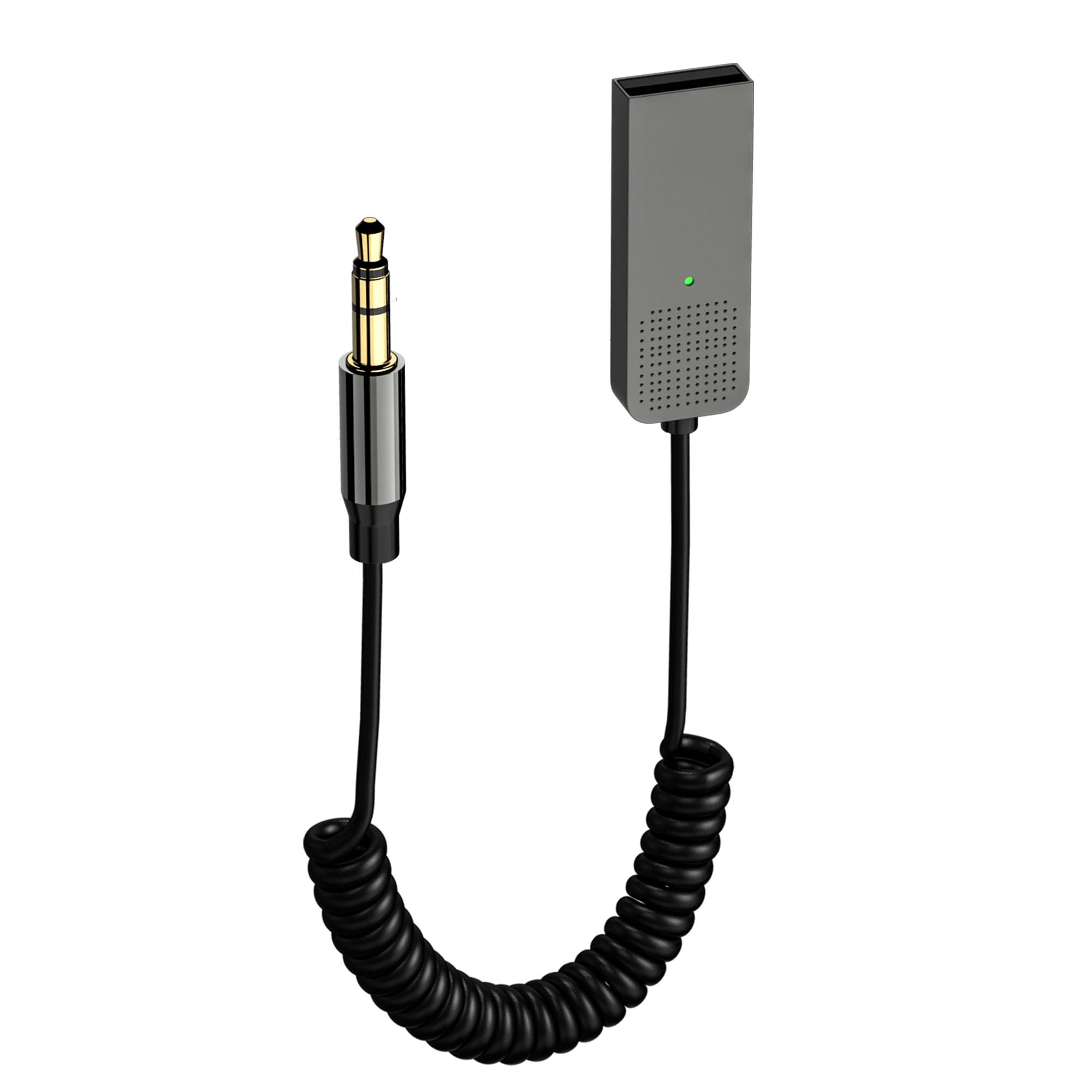 Bluetooth Receiver Jack 3.5 Bluetooth 5.2 Audio USB Aux Adapter Built-in Microphone and Hands-Free Calling | Wireless Music Hands-Free Calling Car Jack Receiver with Aux and USB Jack Speaker