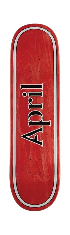Amazon.com : April Skateboards OG Logo Red/Black/White