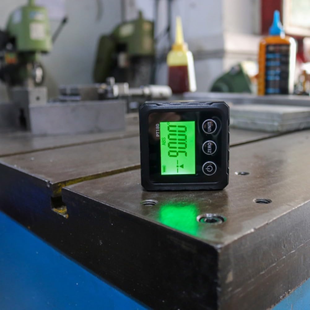 Inclinometro digitale angolare con base magnetica, display LCD ad alta precisione, per lavorazione del legno e costruzioni, 0-90/180 gradi