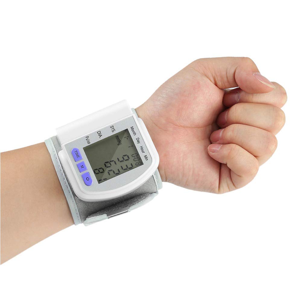 YUWJ Digital LCD Automatic Wrist Blood Pressure Monitor Measurement Device Heart Beat Meter Pulse Oximeter Health Care Tonometer