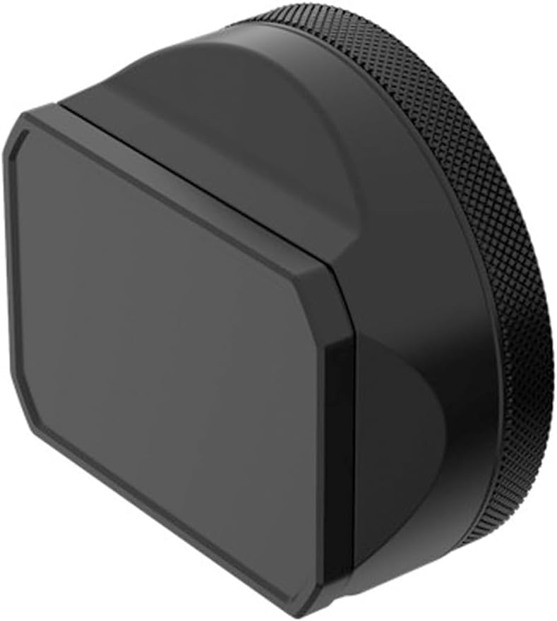 YC Onion Square Metal Lens Hood for Fuji Fujifilm X100V X100VI with 23mm Adapter Ring Black,Aluminum Alloy