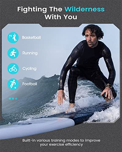 Military Smart Watch Men(Answer/Make Calls), 2023 Newest Bluetooth Tactical Smartwatch For Android Iphone, Outdoor Tough Rugged Fitness Tracker With Ip68 Waterproof/Ai Voice/Heart Rate/Sleep, Watch #TOP4