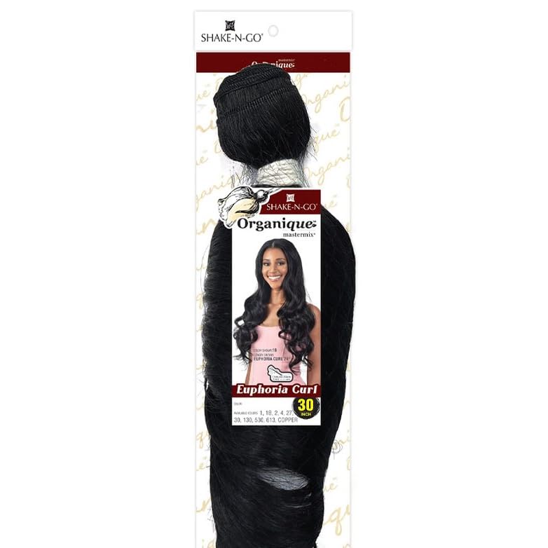 Organique Mastermix Shake N GO Synthetic Weave - Euphoria Curl 30" (1B OFF BLACK)