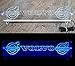 Générique Plaque Lumineuse LED 24 V 2 Logo pour camionnette, Camion, Panneau Lumineux de Table, Cabine, Accessoires de décoration gravés 24 V/5 W - Bleu