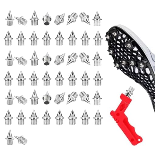 Juego de 50 clavos de punta de 6.4mm, puntas de repuesto para zapatos de atletismo con llave de punta, puntas resistentes de campo traviesa para saltar, correr, senderismo, pista de plástico