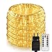 Produktbild Lichterschlauch Außen GREEMPIRE 200 LEDs 20M Erweiterbar strombetrieben Lichterkette mit Fernbedienung, Lichtschläuche IP65 Wasserdicht für Outdoor Balkon Garten deko Innen Weihnachten - Warmweiß