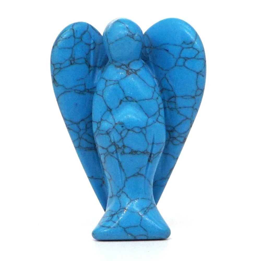 Figura de ángel Tallada en Piedra, artesanía, Piedras Preciosas Naturales, decoración, Cristales curativos, Reiki, Cuarzo, habitación, Regalos cumpleaños 1,5"(28,10pcs)
