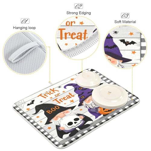Tapis de séchage pour machine à café et décoration de cuisine d'Halloween
