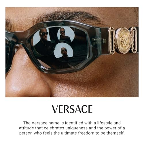 Image of Versace Man Sunglasses Black Frame, Demo Lens Lenses, 56MM