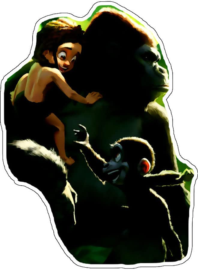 VOLTX DESIGN Little Tarzan Printed Wall/Door Sticker Multicolour 20cm (VTX-395)