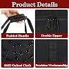 Klmnop 51" Microphone Stand Bag for Speaker & Light Stands, Heavy Duty 800D Oxford Carry Case with Double Zipper, Padded Handle, Holds (6) Mic Stands(Black) #2
