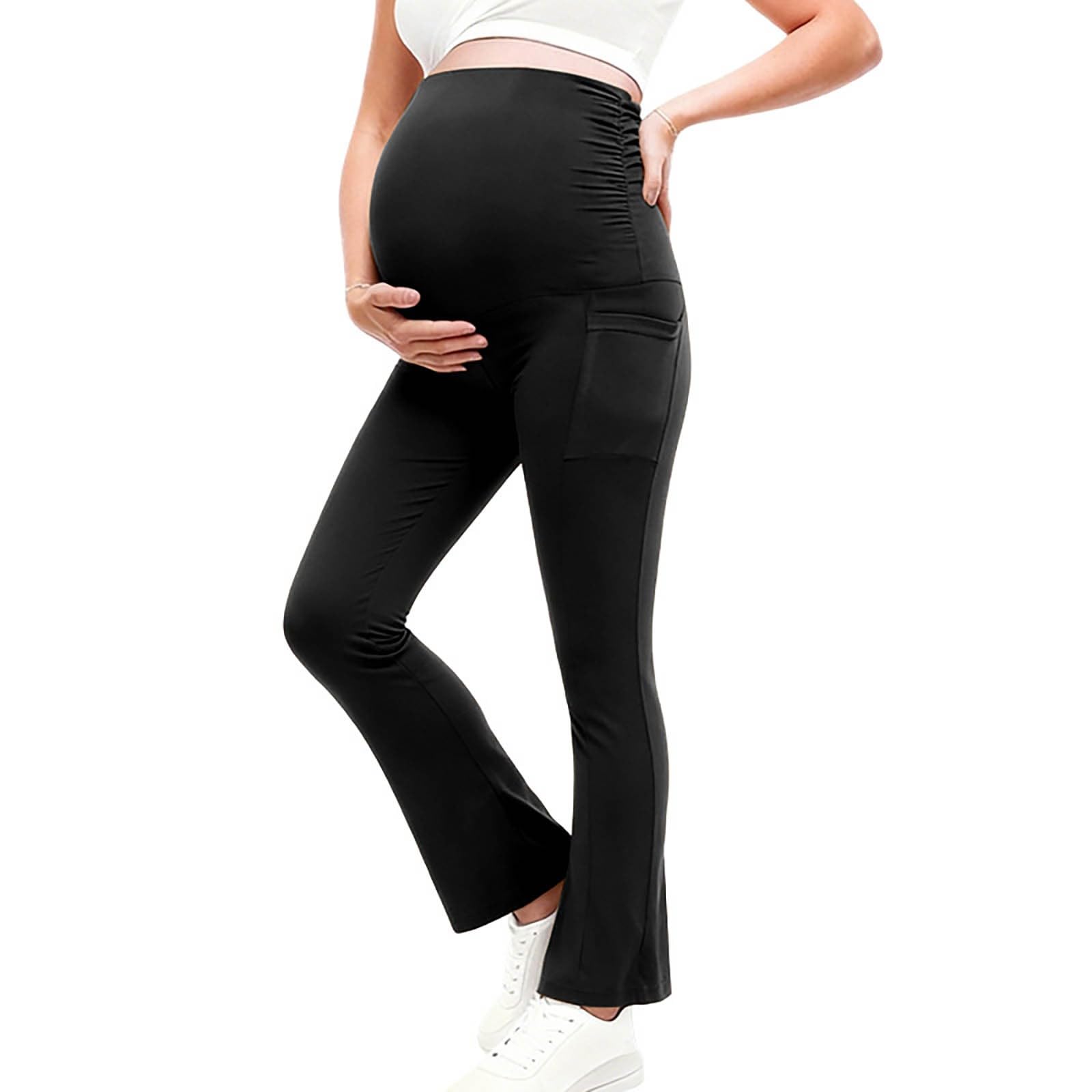 Schwangerschaftshose Umstandshose Sportleggings Für Yoga Yogahose Elastisch Jogging Umstandsleggings Freizeithose Stretchgummi Schwangerschaftsleggings Bootcut