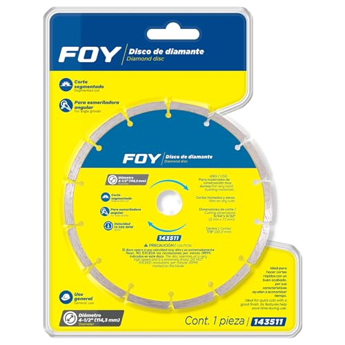 disco para concreto esmeril marca Foy