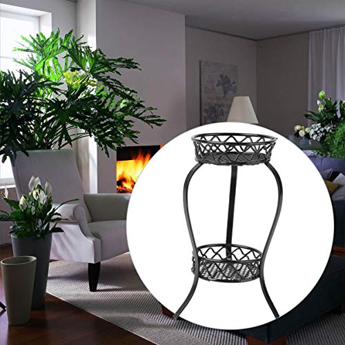 NUOBESTY Casa de Bonecas Móveis Em Miniatura Suporte de Plantador de Metal Prateleira Vaso de Flores