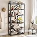 Tribesigns Bookshelf, Industrial 5-Tier Etagere Bookcase, 70.8 inch Tall Bookshelf with 8 Open Storage Shelf, Book Shelf Display Tack Shelving Unit for Home Office Living Room, Rustic Brown
