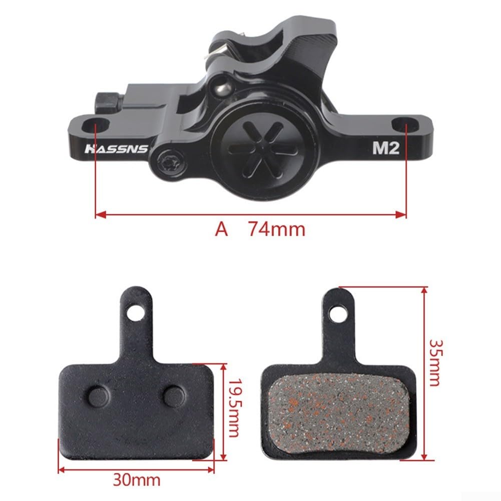 Freno a disco idraulico per mountain bike, doppio pistone, in lega di alluminio, 160 mm, 180 mm, 203 mm, compatibile con controllo anteriore e posteriore, sinistro, destro, nero, rosso