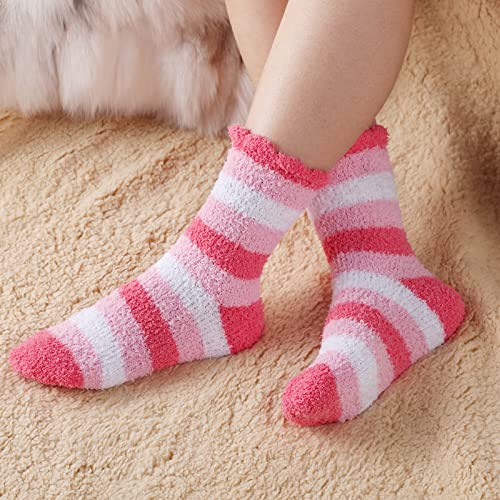 Image of Clothirily Fuzzy Socks for Women, Fluffy Socks Womens, Soft Cozy Slipper Sock for Women, Womens Winter Warm Sleeping Sock