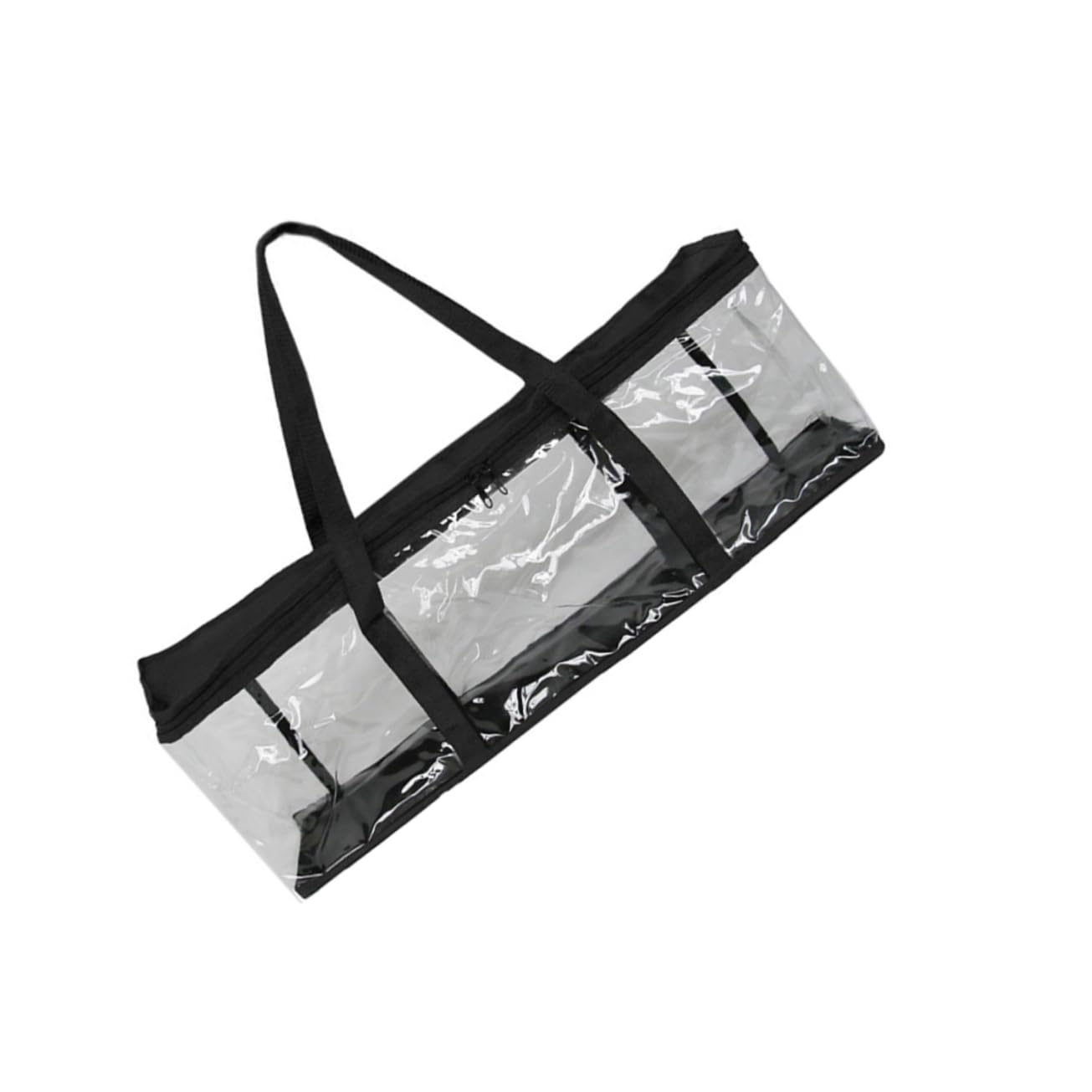 NAMOARLY Transparent CD Storage Organizer Bag with Dual Zipper Closure Holder Case for Music Discs Dvds and Video Games Handles for Travel and Home Use