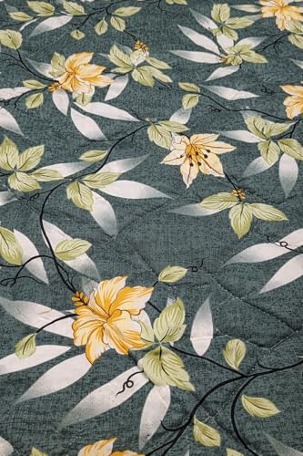 Image of Mafatlal 120 GSM All Season /AC /Summer | Reversible Single Bed Comforter | Dohar | Duvets | Premium Microfiber | Twin Bed Quilt Blanket for Summer | Super Soft | 90 x 60 Inches | Olive Green