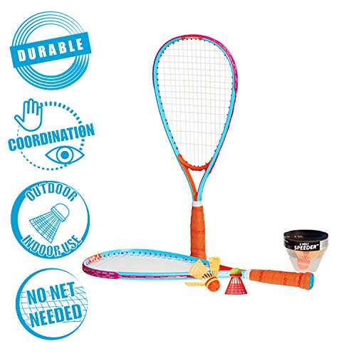 Speedminton Fun Set - Alternative to Beach Ball, Spike Ball, Badminton, incl. 1