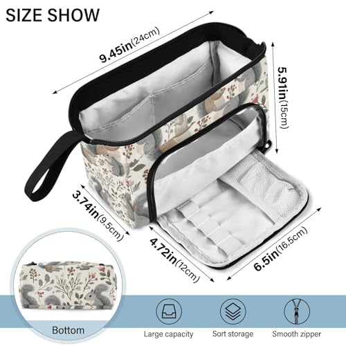 Image of Big Capacity Pencil Case,Plants Squirrels Pen Bag Pouch Holder Stationery Bag School College Office Organizer for Teen Adults Student
