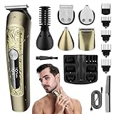 Tondeuse lectrique 6 en pour Barbe et Cheveux avec pilateur Nasal USB Rechargeable et 6 T tes Interchangeables Kit de Toilettage Homme Id al pour