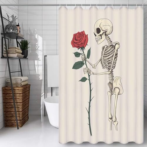 Rideau de douche 200x220 beige imperméable et lavable avec 12 crochets