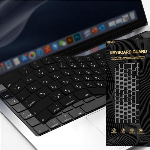 GPXIIZ �L�[�{�[�h�J�o�[ MacBook Neo/Air 13.6/Air 15/Pro 14/Pro 16 �Ή� JIS�z�� �V���R���u���b�N | 2026-2021 M5/M4/M3/M2/M1 �ɔ� �h���h�o �w��h�~ �}�b�N�u�b�N �ی�J�o�[