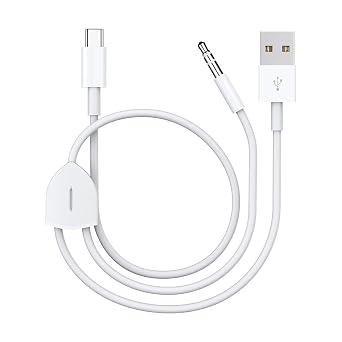 LecLooc 2 in 1 USB C to 3.5mm Aux Cable 4FT, Type C to 3.5mm Aux & Charge Cord for iPhone 15 Pro Max 15 Pro 15 Plus, Google Pixel 7 6 Pro,Galaxy S23 Ultra S22 S21, OnePlus 7T 8 Pro, MacBook Pro Air