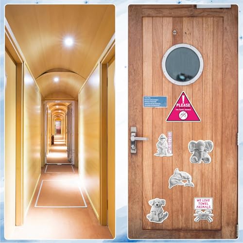 Imanes decorativos de animales de toalla para puerta, 8 piezas miniatura 6