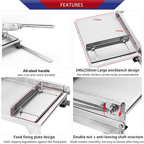 Bavnnro Meat Slicer Manual Ribs Meat Chopper Bone Cutter For Fish Chicken Beef Frozen Meat Vegetables Deli Food Slicer Slicing Machine For Home Cooking And Commercial Cooking (Kd0295) #TOP4