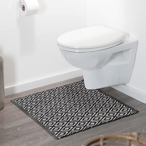 Sealskin Trellis Badteppich 60x60 cm Baumwolle Schwarz, 800107 – Ansicht 2