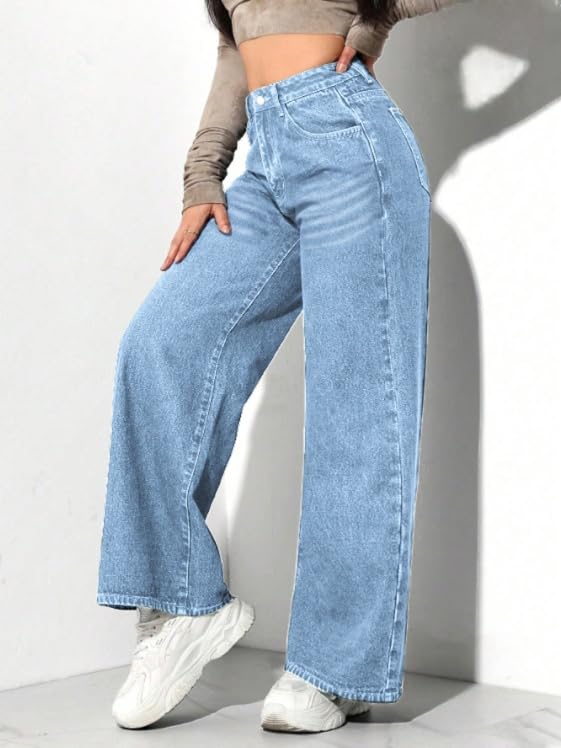 Image of Ben Martin Baggy Jeans for Women || Women,s Loose Jean Pants || Oversized Jean's for Women's || Wide Leg Jean,s for Woman || Casual Jins for Woman's || Loose Jin Pant for Woman,s 3-BM-JJ33