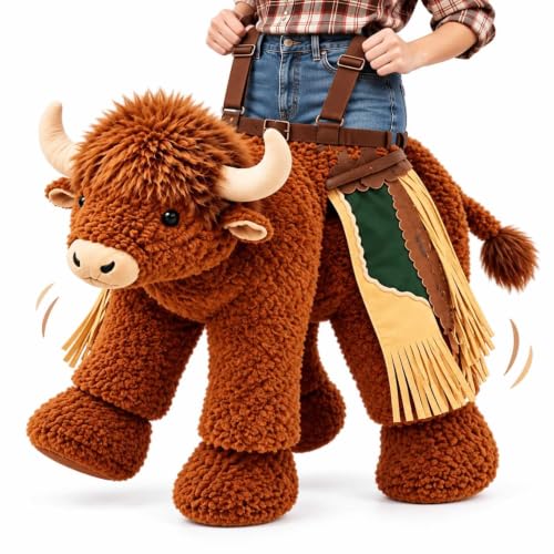 VNKFHMSWQ Highland Bison Role-Playing Costume, Ride-On Plush Bison Outfit - image 6