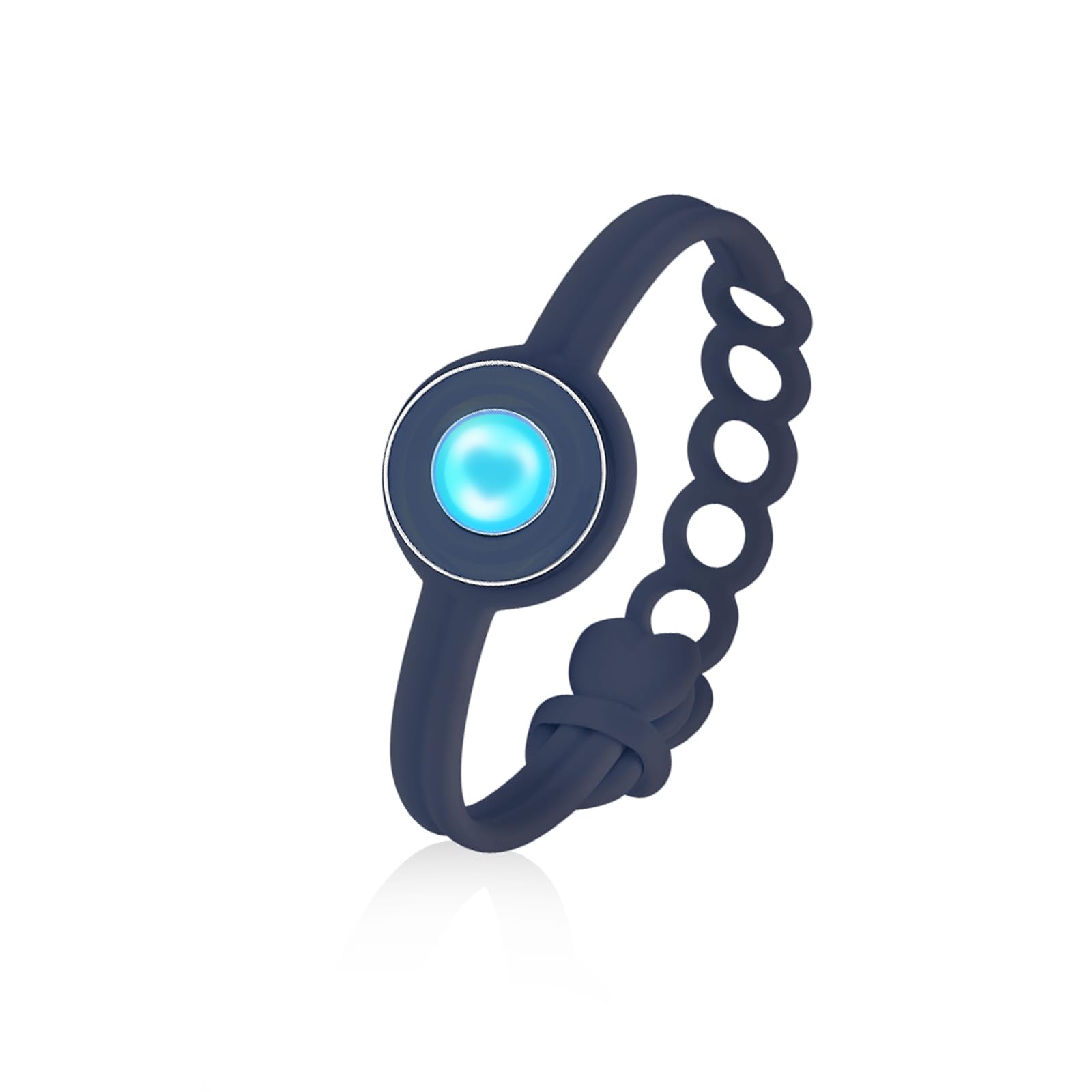 Single Long Distance Touch Bracelets for Couples, Smart Light & Vibration Love Jewelry, Long Distance Relationship Gifts for Girlfriend Boyfriend Women Men, One-to-One Bluetooth Pairing via App