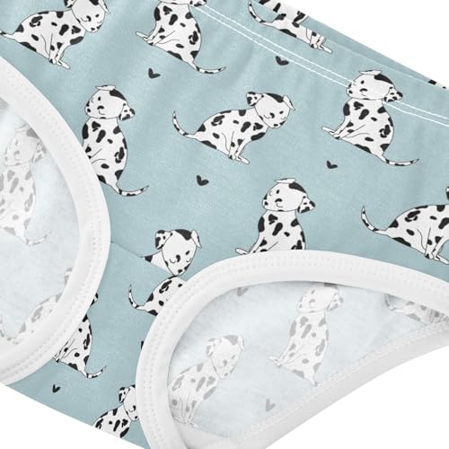 Wusikd Cute Little Hearts Girls' Underwear Cotton Dog Girls Briefs Soft Toddler Underwear 8T4