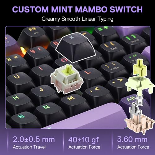 Image of Redragon K740 PRO Wireless RGB Gaming Keyboard, Aluminum Base & Knob, 95%