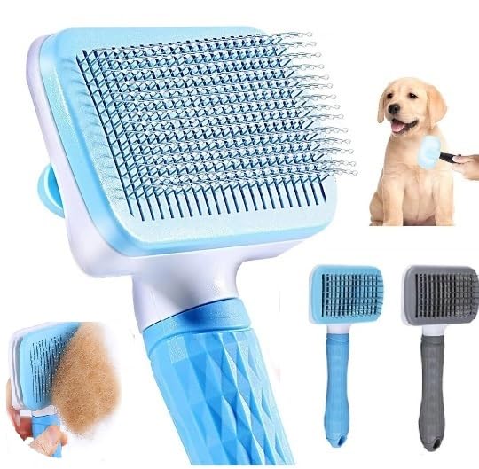 2u Cepillo para gatos, cepillo para perros, y mascotas de pelo largo y corto, Especial para quitar pelo muerto con un sólo click. Peinado de mascotas grandes, medianas y pequeñas.