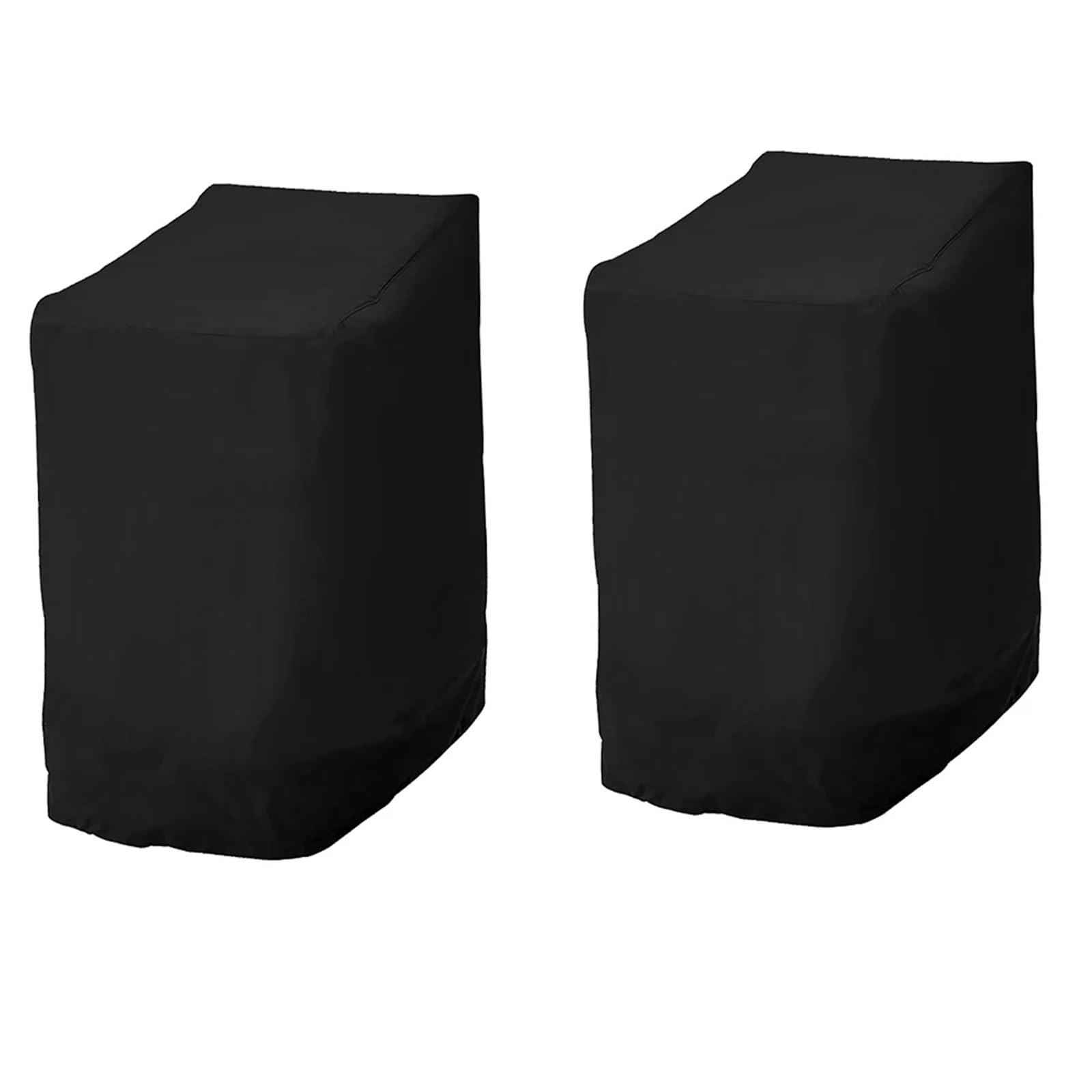 Ndlhxkfrp 2Pcs Outdoor Stacking Chair Cover, Outdoor 420D Oxford Stacking Chair Covers Black 2 Pack(2Pcs)